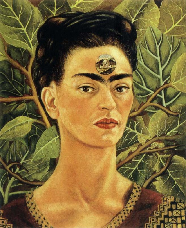 Frida Kahlo Bethink death oil painting image